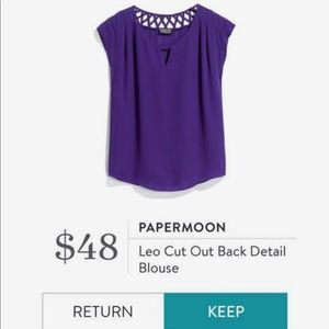 Stitchfix Leo Cut Out Back Detail